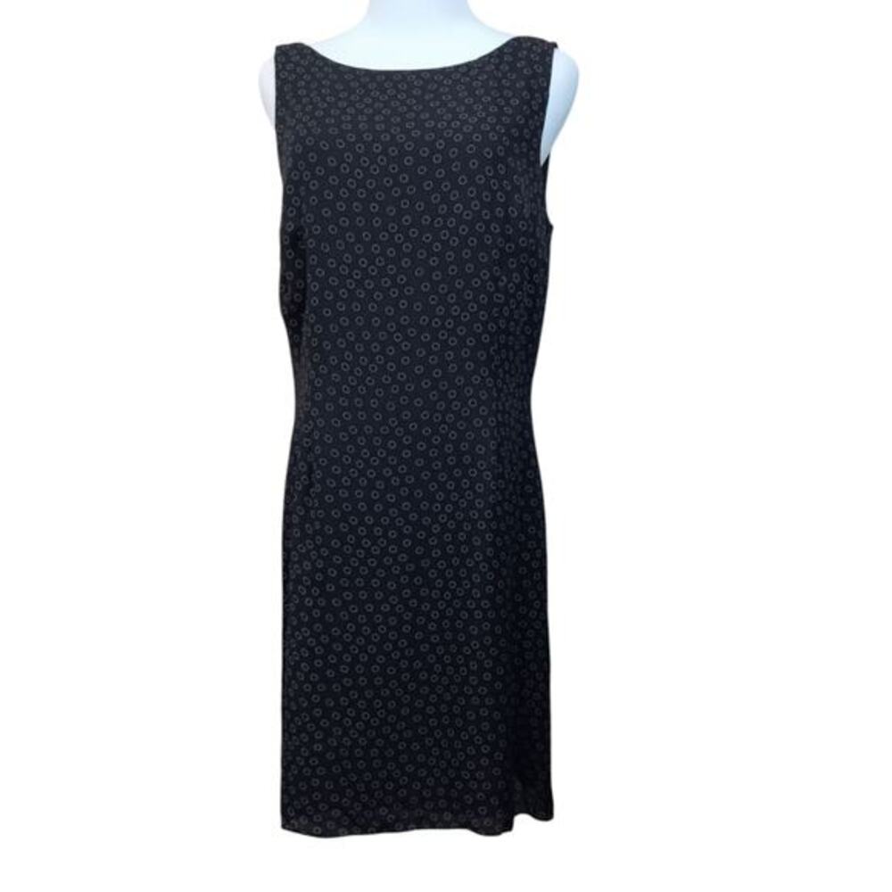 ANN‎ TAYLOR Silk Dress 12 Flowy Black Classic Chic Special Event Office Career